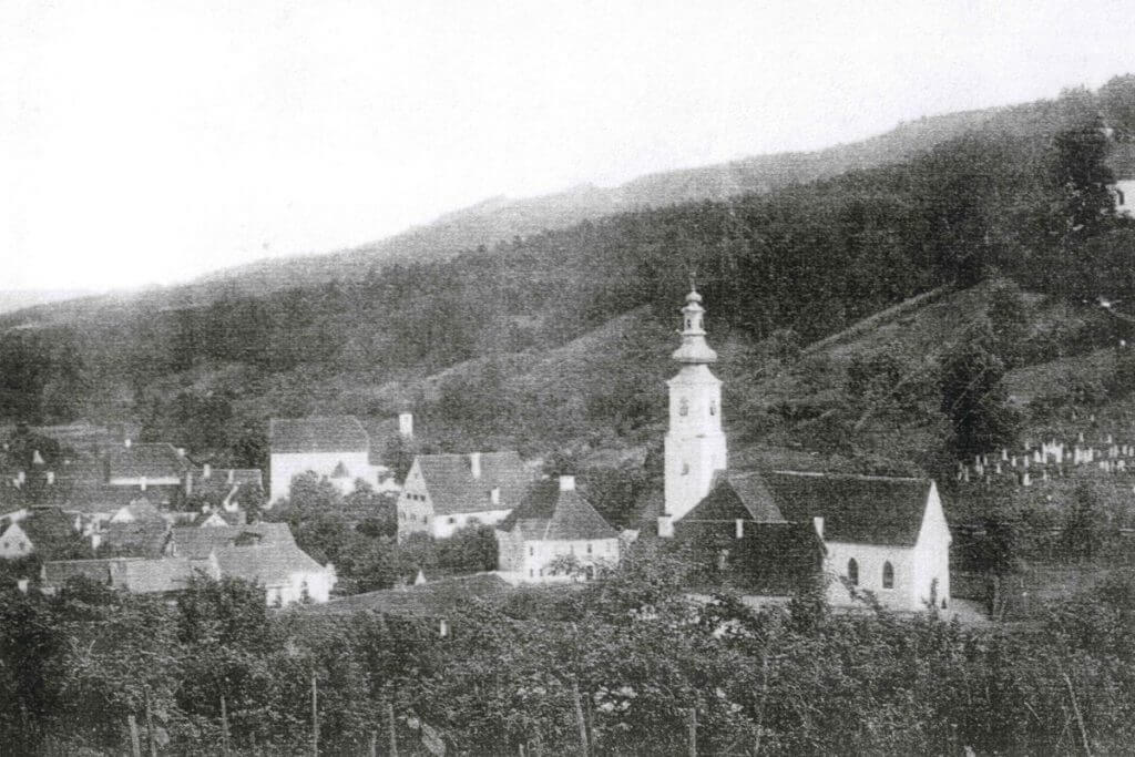 eine alte Fotoaufnahme von der Marktgemeinde Schwanberg