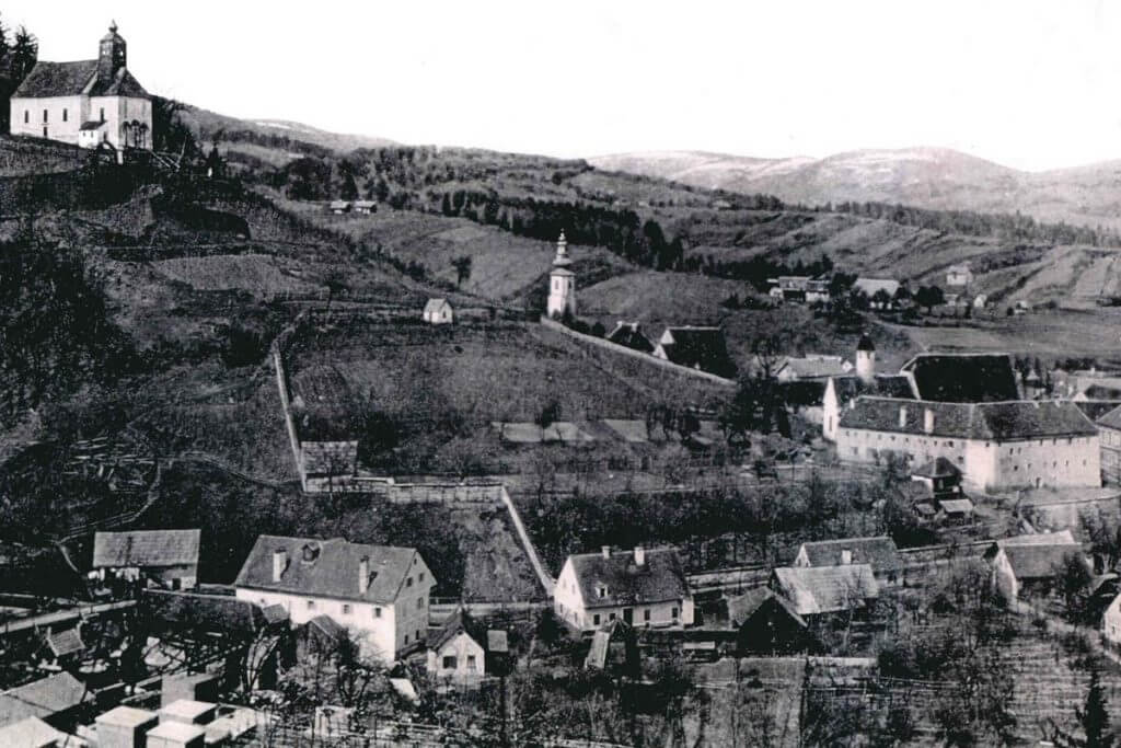 eine alte Ansicht des Kur- und Gesundheithotels Heilmoorbad Schwanberg