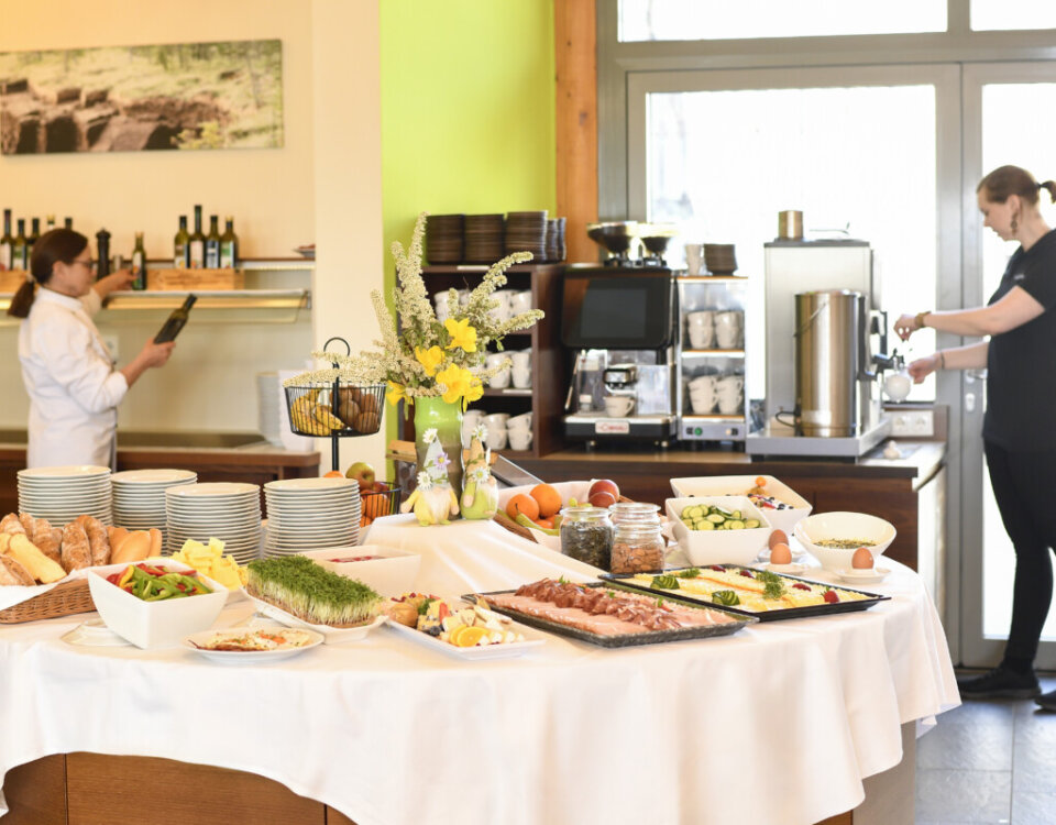 Buffetbereich im Heilmoorbad Schwanberg