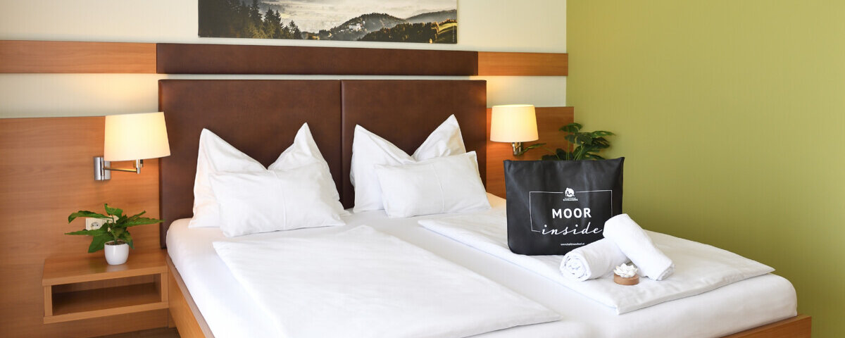 Ansicht eines Doppelbettzimmer im Kur- und Gesundheitshotel Heilmoorbad Schwanberg
