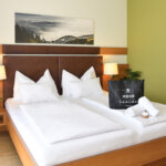 Ansicht eines Doppelbettzimmer im Kur- und Gesundheitshotel Heilmoorbad Schwanberg