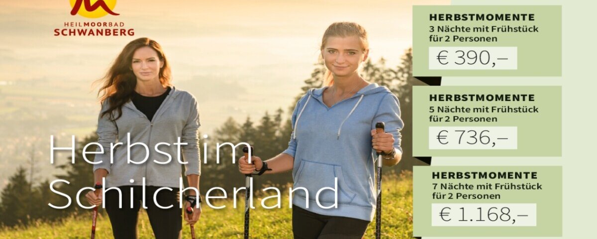 Urlaubsangebot für Erholungssuchende speziell für den Herbst