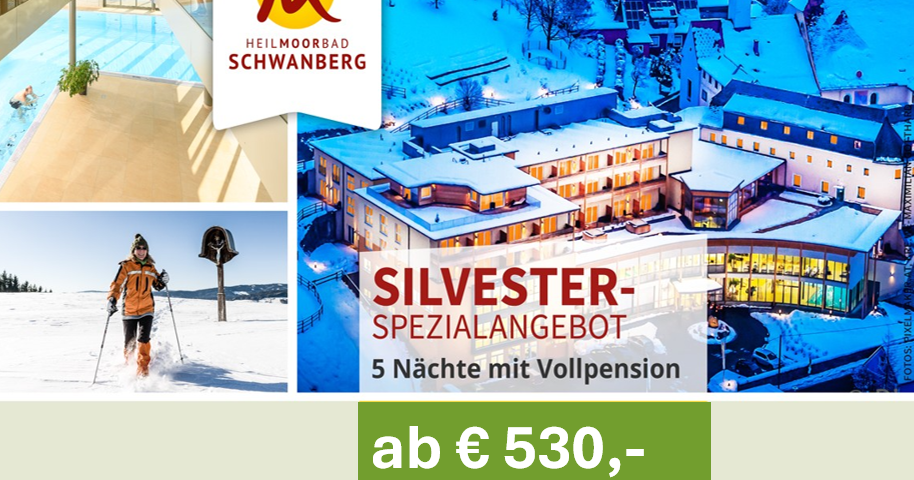 Urlaubsangebot für Erholungssuchende speziell für Silvester