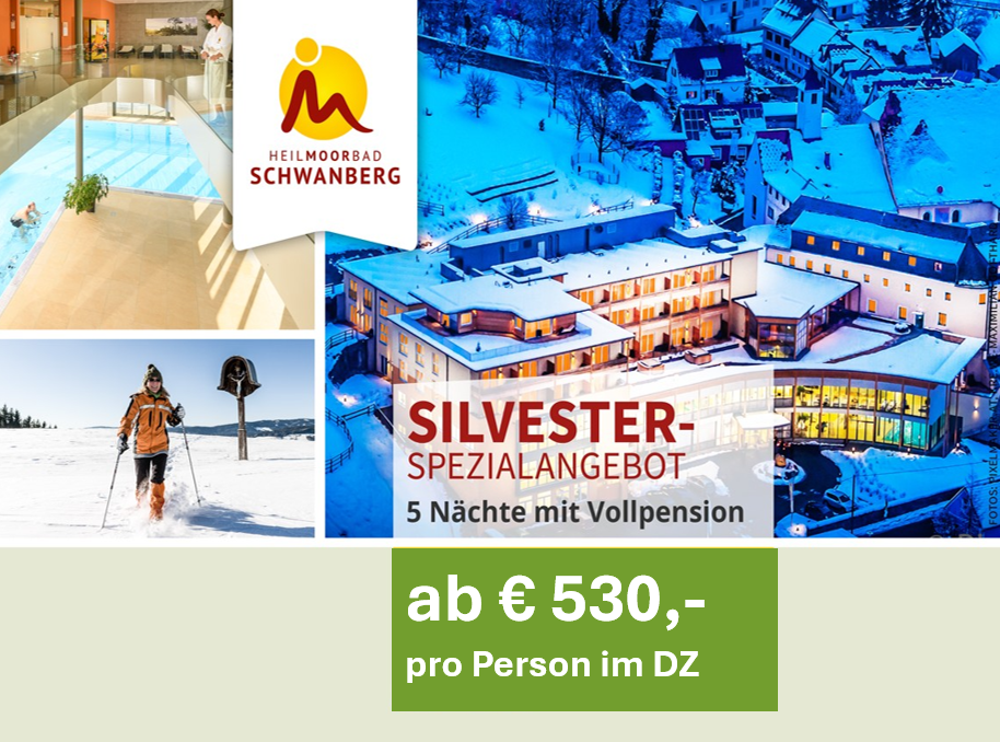 Urlaubsangebot für Erholungssuchende speziell für Silvester