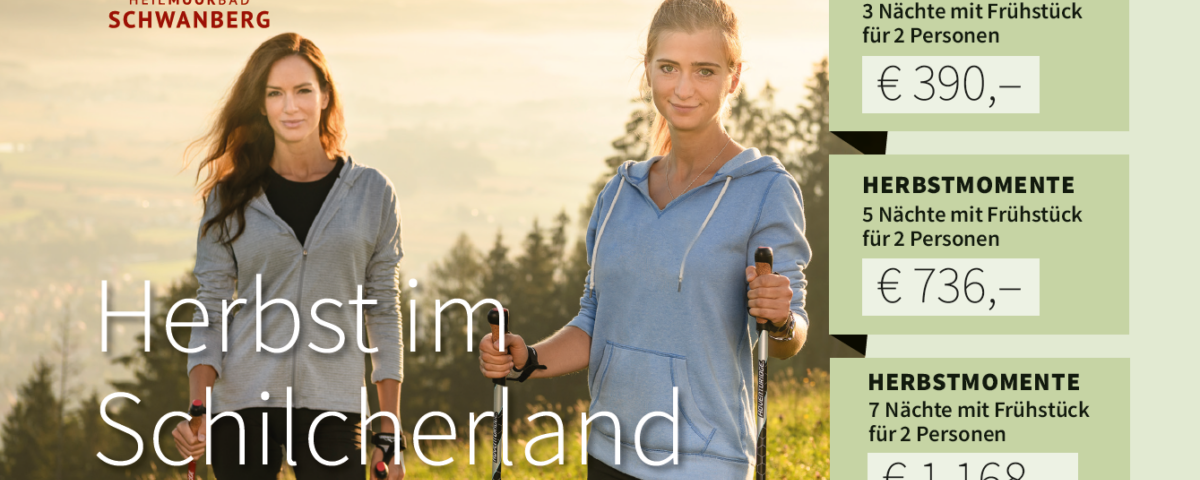 Urlaubsangebot für Erholungssuchende speziell für den Herbst