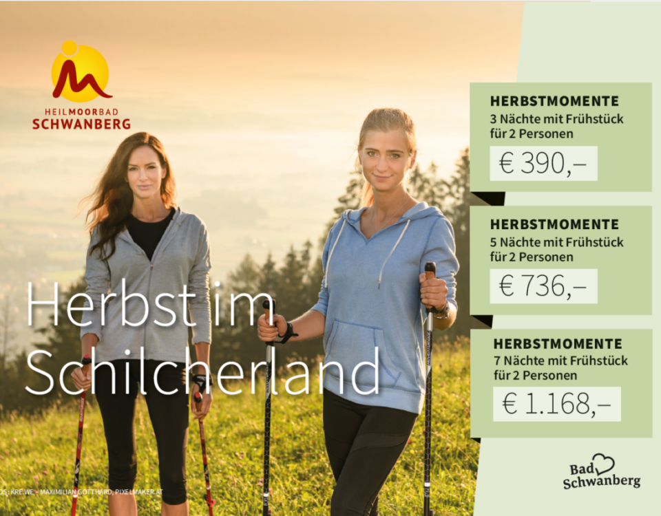 Urlaubsangebot für Erholungssuchende speziell für den Herbst