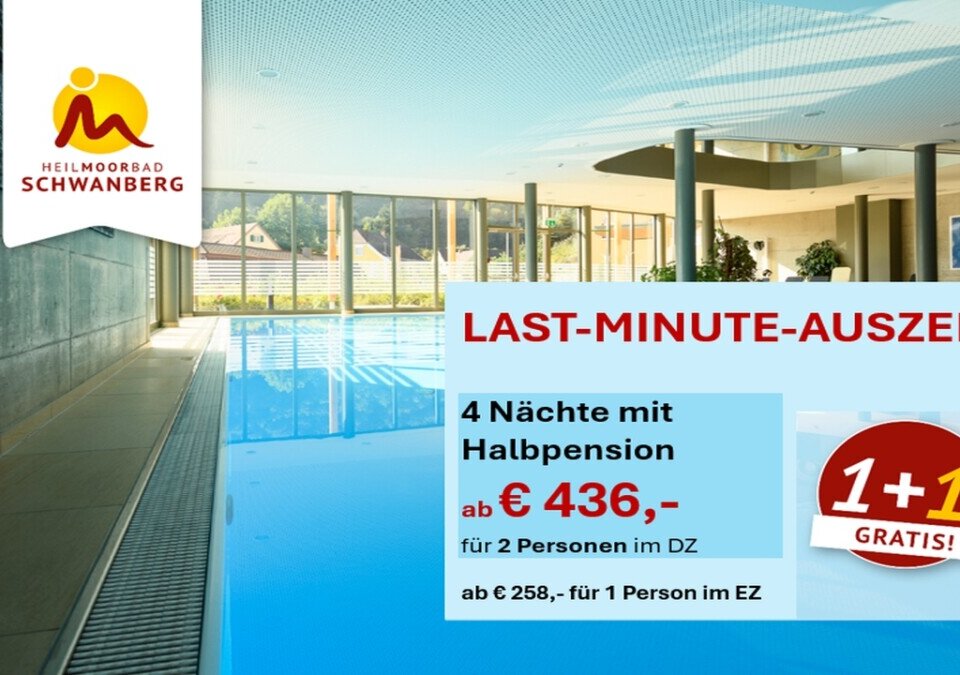 Last-Minute-Auszeit Urlaubsangebot für Erholungssuchende